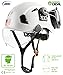 Safety Helmet Hard Hat with Visor and Ear Protection Adjustable Lightweight Vented ABS Work Helmet for Men and Women 6-Point Suspension ANSI Z89.1 Approved Ideal for Industrial & Construction