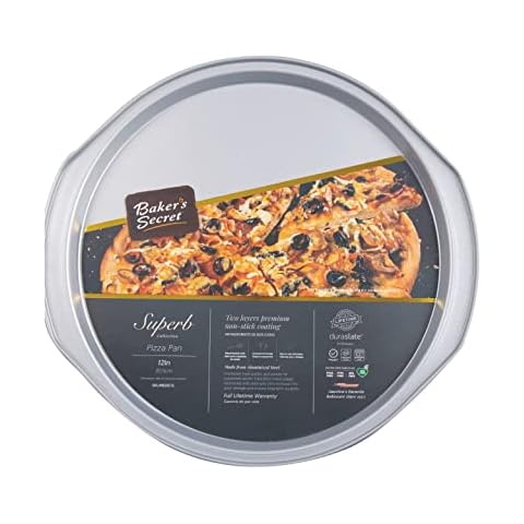 Baker's Secret Antihaft-Pizza-Pfanne für den Ofen, 35.6 cm, aluminierter Stahl Cover