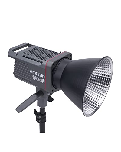 Image of Aputure amaran 100x S Bi-Color LED Video Light, 100W Output, Bluetooth App Control, 9 Built-in Lighting Effects, DC /AC Power Supply, Ultra Silent Fan