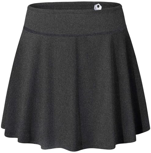 BLEVONH Pleated Tennis Skirt,Women Drawstring Waist Golf Skirts with Mesh Shorts Ladies Quick Dry Exercise Sports Skorts Summer Athletic Skort Dark Grey M