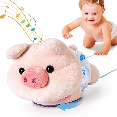 Image of MAGIBX Baby Toys 6 to 12 Months - Musical Crawling & Walking Infant Toys 12-18 Months - Plush Light up Pig Toys for Toddlers 1 2+ Year Old Girl Birthday Gift - Tummy Time Toys for 6-9 Months Stuff