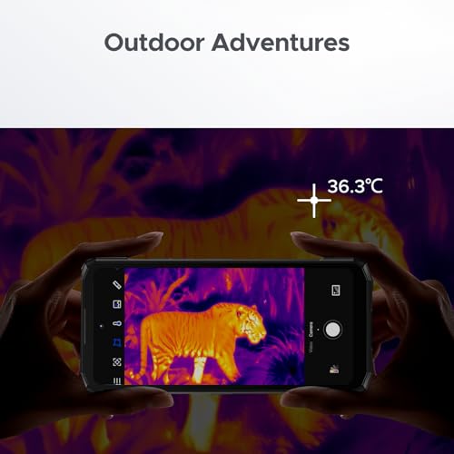 DOOGEE Fire 6 Rugged Phone with Thermal Image Camera,10400mAh,16GB+256GB Android 14 Cell Phone Unlocked,50MP AI Camera,6.56" HD+IPS Display Rugged Smartphone,IP68 Waterproof Phone,Face Unlock/OTG