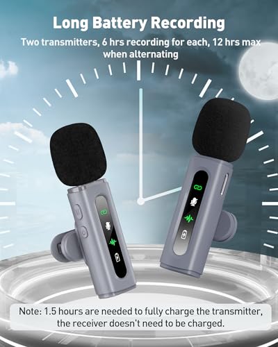 Image of USB C Lavalier Microphone Wireless Mini Mic for Type-C Android Phone /Tablet /PC Video Recording Clip-on Mics with Rotatable Clip&Denoise Recording, Ideal for Vlog Tiktok Youtube Content Creator, Gray