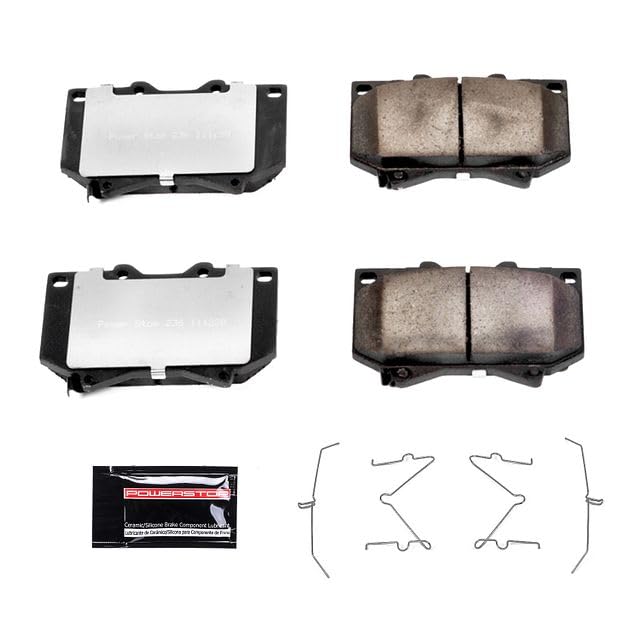 PowerStop Front Brake Pads For Toyota Sequoia 2001-03 | Toyota Tundra 2000-03 - Z36 Truck - Tow Carbon-Fiber Ceramic Brake Pads With Installation Hardware, Z36-812 - Image 3