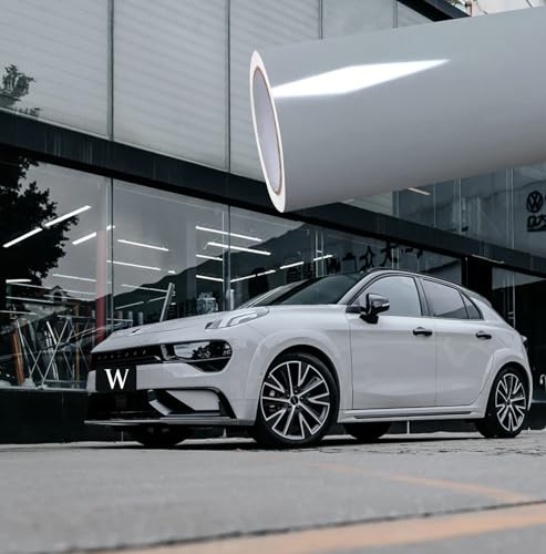 Image of WALLMATE Glossy Light Grey Car Sticker Self Adhesive Bubble Free Vinyl Wrap for Car, Scooty, Cycle, Bike and Other Vihicle Interior & Exterior Decoration (Light Grey Glossy, 20X48 in)