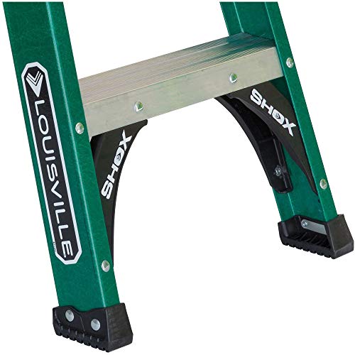 Louisville Ladder FS4006 Fiberglass Standard Step Ladder, 6 Feet, Green