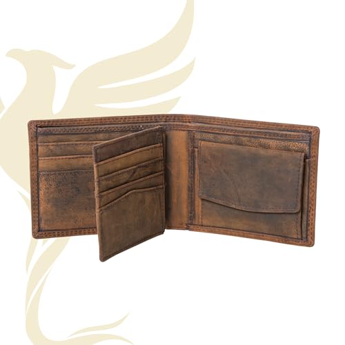 Hörner Velox Geldbeutel Herren Braun I Echtes Leder I Hochwertige Geldbörse Männer I Wallet for Men I Portemonnaie I Brieftasche I Karten Portemonnaie I RFID Schutz