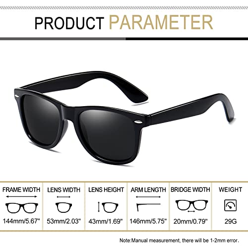 Image of Joopin Square Sunglasses Polarized UV400 Designer Sun Glasses Men Women