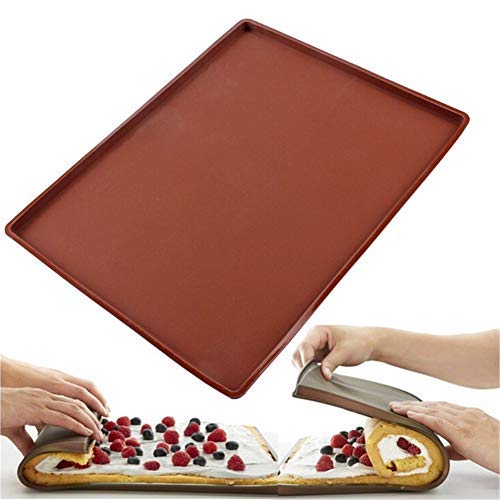 Alivier Tapis de Cuisson en Silicone Tapis de Cuisson Multi-Fonctions Outils de Cuisson Plateau de Cuisson à Biscuits Plateau à Rouler Cover