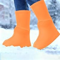 Reusable Waterproof Overshoes for Adults, High Top Anti-Slip Snow Boots Covers for Men and Women, Outdoor Cycling Camping Fishing Gear