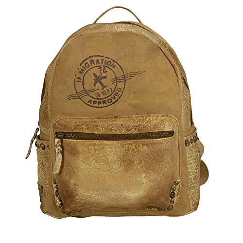 Sunsa Damen Rucksack. Backpack Aus Leder & Canvas....