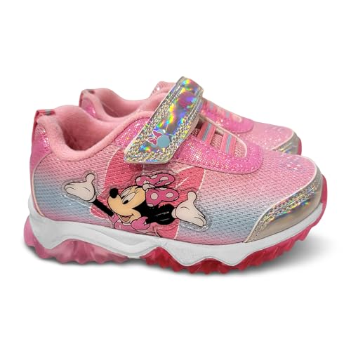 Disney Minnie Mouse Girl's Lighted Athletic Sneaker (Toddler/Little Kid)