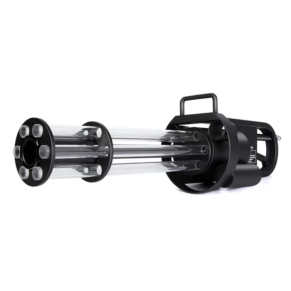 Carbon Dioxide Gas Column Gun, Fireworks Machine Handheld Fog Machine, Rotate LED CO2 Gun RGB Jet Cannon Six Eyes, CO2 Cryo Machine Special Effect Jet Gun for DJ Disco