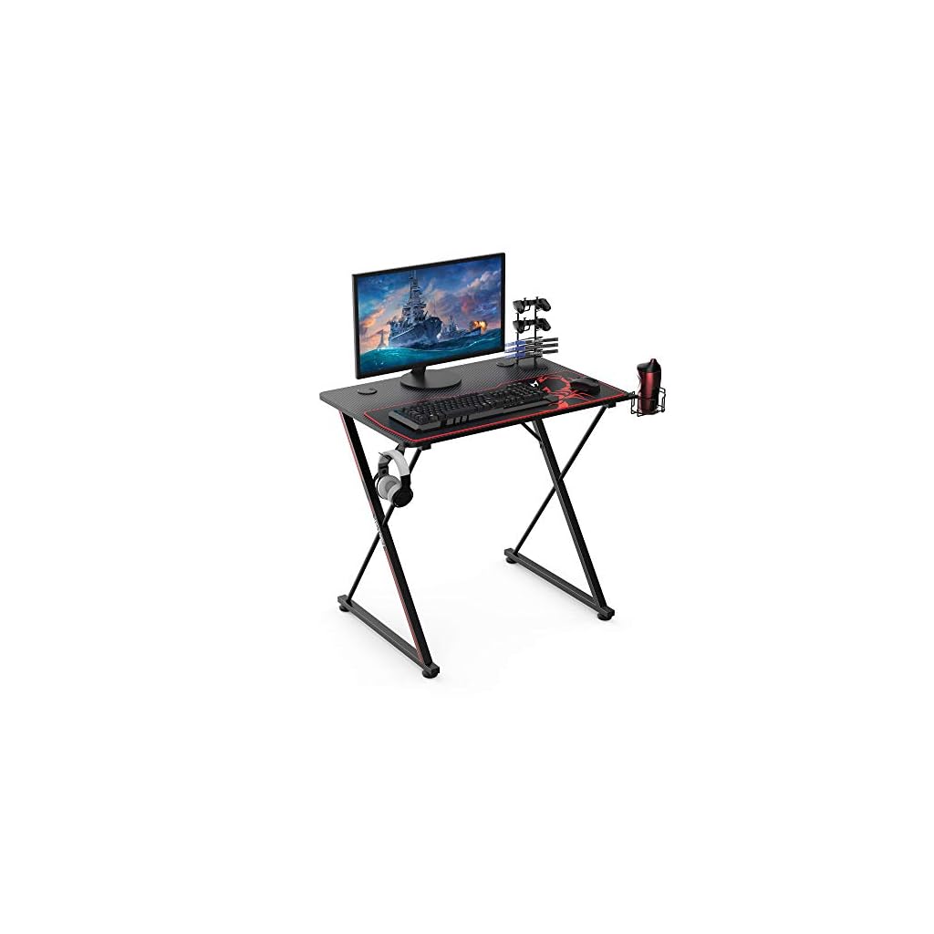 31 inch Gaming Table for Small Spaces X Shaped GoTinySpace