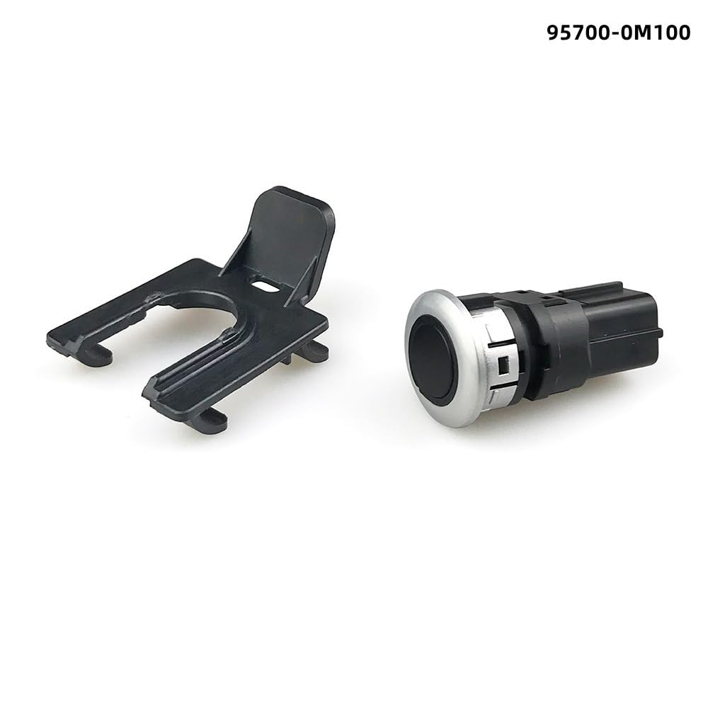 Compatible con Kia para Carnival para Sedona EX LX 3.5L V6 2006-2012 95700-4D500 95700-0M100 Soporte de conector de sensor de estacionamiento PDC de parachoques Radar De Aparcamiento(Sensor+holder)