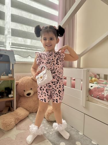 Arshiner Toddler Girl 2 Piece Short Sets Baby Girls Floral-Print Clothes Twist Front Top and Short with Pocket Summer Outfits2