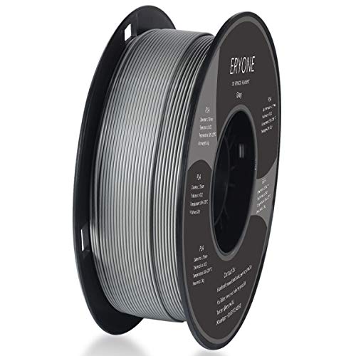 Filament PLA 1.75mm, EERYONE PLA Filament 1.75mm, Imprimante 3D Filament PLA Pour Imprimante 3D, 1kg 1 Spool,Gris