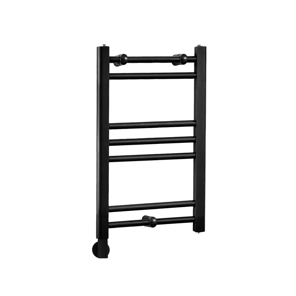Milano Nero 200W Black Straight Bar Electric Heated Towel Rail Cable Cover - 600 x 400mm