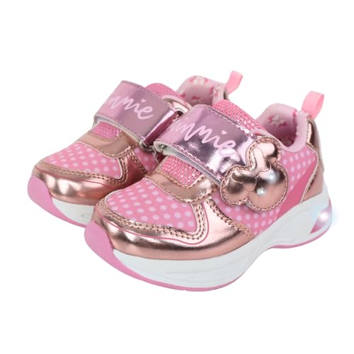 Minnie Mouse Sneakers Shoes with Hook and Loop Closure, Pink