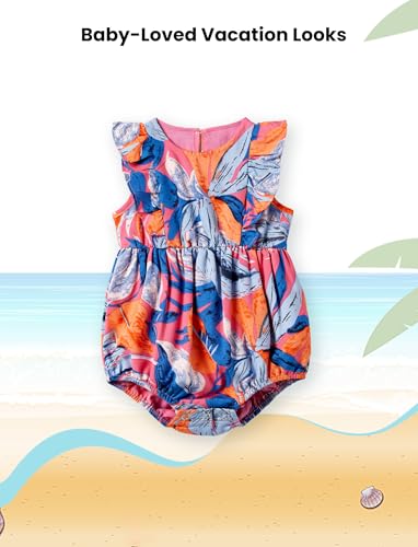 Image of PATPAT Family Matching Outfits Mommy and Me Dresses Hawaiian Tropical Vacation Beach Spaghetti Strap Dress and Shirt