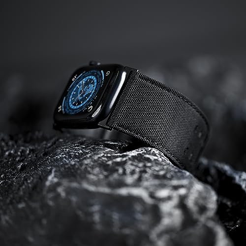 Bracelet de rechange Dual Series haut de gamme en toile à voile noire Apple Watch - 2