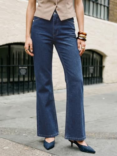Image of Urbano Fashion Women's Mid Rise Bootcut Washed Jeans Stretchable