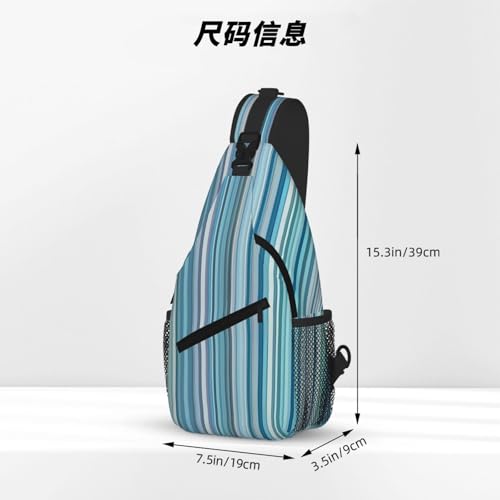 Vertical Stripes Printing Fashion Sling Bag For Men Chest Shoulder Backpack Crossbody Motocycle Daypack For Travel Hiking4