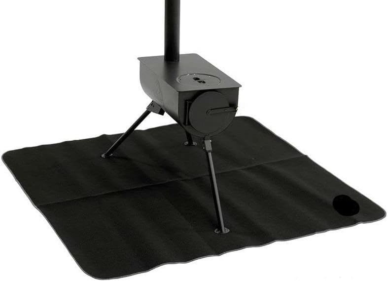 DWDยฎ Fire Retardant Carbon Felt Heat Mat for Camping Stoves, Fire Pits, BBQ Heat resistant up to 300ยฐC Protect your self and floor from hot ash falling Essential for camping Bell Tents Tipi Yurts