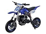 SYX MOTO 4-Stroke 50cc Mini Dirt Bike MT2 Pull Started EPA Approved (Blue)