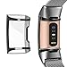 Fintie Screen Protector Compatible with Fitbit Charge 4/3/3SE, Soft Slim TPU Plated Case Cover Full-Around Protective Bumper Shell (Pack of 3)