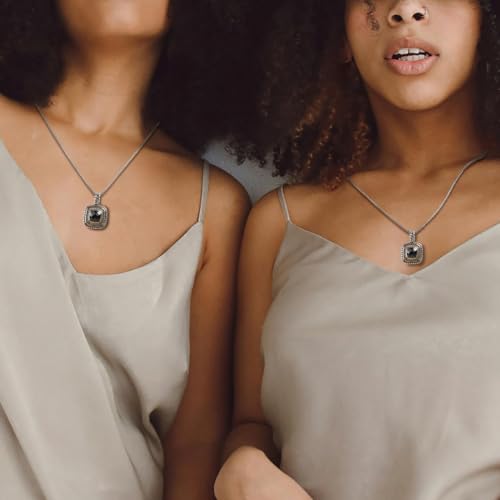 Designer Inspired 7MM CZ Pendant Necklace for Women 18K Gold Plated Two Tone Wheat Cable Necklaces3