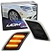 iJDMTOY Smoked Lens Amber Full LED Front Side Marker Light Kit Compatible with 2008-11 Mercedes W204 C250 C300 C350 & 2008-2013 C63 AMG, Powered by SMD LED, Replace OEM Sidemarker Lamps
