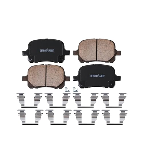 Image of Detroit Axle - Brake Pads for 2000-2001 Toyota Camry Lexus ES300, Front and Rear Ceramic Brake Pads w /Hardware Replacement