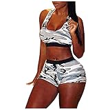 🔥【Workout Sets】 - Das zweiteilige Trainingsanzug-Set kann lässig oder auch mit anderer Sportbekleidung getragen werden. Super süß sexy und schick. Perfekt für einen Yoga-Kurs, das Fitnessstudio oder auch nur für ein Treffen mit einer Freundin. Es passt hervorragend zu einem Sportmantel und einer Jacke. Sie passen leicht zu Ihrer Alltagskleidung.