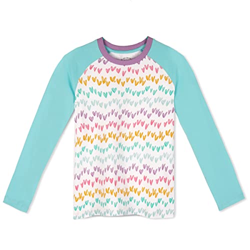 Image of Mightly Boys and Girls' Long Sleeve Raglan Shirt | Organic Cotton, Colorful Casual Stylish Clothes, Soft&Fresh Crew Neck Tee