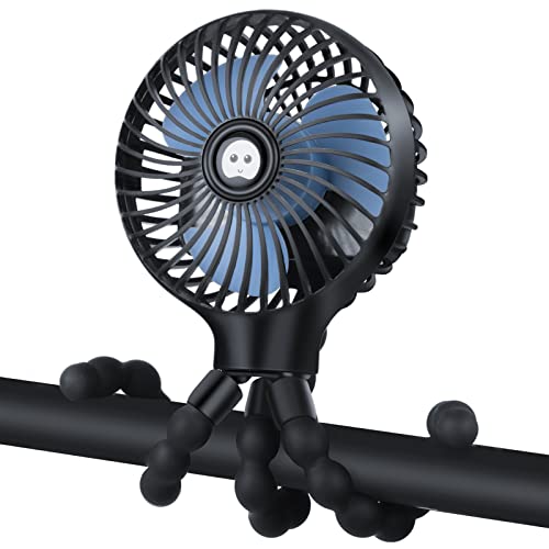 Ventilateur à clipser pour poussette portable avec batterie rechargeable longue durée
