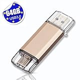 【2 IN 1 USB OTG-Dual-Flash-Laufwerk】 Ausgestattet mit zwei Anschlüssen, USB 3.0 und USB Typ C für Computer und USB-C-Geräte