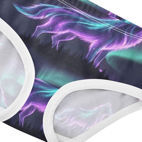 Girls Underwear Toddler 2t Cotton Girl Panties Cute Stylish Kids Undies Briefs Ethereal Wolf Formed Swirls4