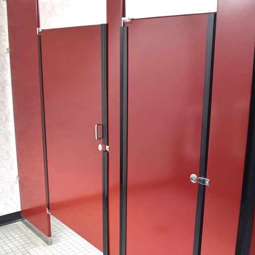 Privacy Seal (Round Edge 4-Pack) | Restroom Stall Door Gap Cover for Privacy | Removes Gaps on Bathroom Stall Doors | Easy-to-Install Plastic Round Edge Trim (Covers 1 Stall Door)