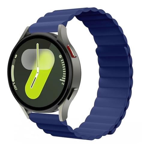 Aieero Correa magnética de silicona para Samsung Galaxy Watch 7/6/5/4/FE de 40 44 mm a 20 mm, correa magnética de silicona para Galaxy Watch 6 de 47 mm, 43 mm, 4 correas clásicas de 46 mm, 42 mm