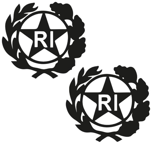 StampaGenerale® - 2 Pz Bollino Adesivo Per Targa Auto e Moto con Stemma Logo RI in Pvc Resistente e Impermeabile Facile da Applicare Ideale per Restauri (13x13 mm)