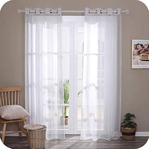 Umi Cortinas Blancas Translucidas 2 Paneles Cover