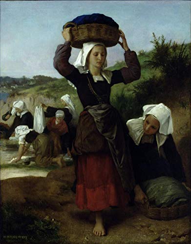Peinture à l'huile Lavandières de Fouesnant pour un intérieur poétique