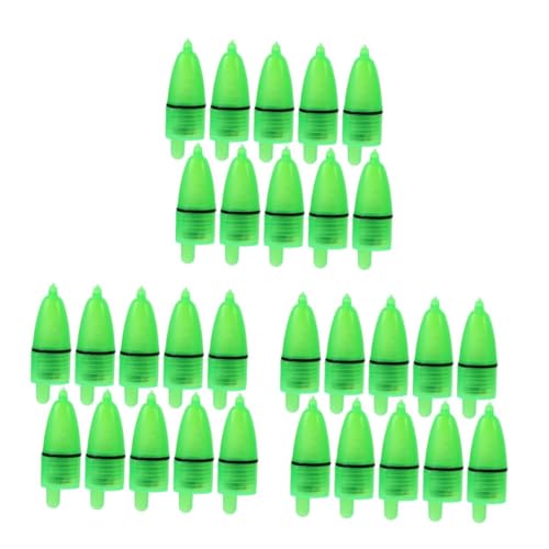Toyvian 3sets Luminous LED Fishing Rod Bite Alarm Light for Night Fishing Clip Design for Easy Use Reliable Bite Indicator 20pcs*3