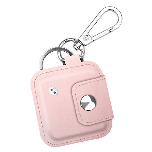 Fintie Case for Tile Mate/Tile Pro/Tile Sport/Tile Style/Cube Pro Key Finder, Vegan Leather Protective Cover for 2020 2018 and All Generations Tile, Rose Gold