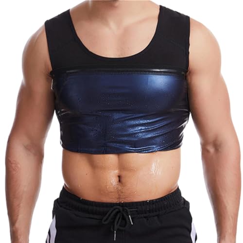 Generico Chaleco de sauna para el sudor, transpirable, para mejorar el sudor, de secado rápido, sin cremallera, Negro , XXL
