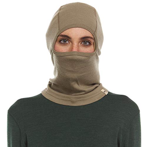 Minus33 Merino Wool Unisex Sturmhaube, mittelschwer, Wolle, Winter-Bergsteigen, Herren, 720TN, Hellbraun 499, Einheitsgröße Cover