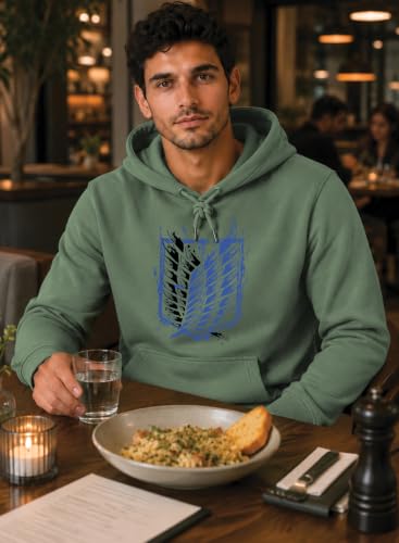 Image of ADRO Mens Abstract Graphic Hoodie | 320 GSM Cotton Poly Fleece | Regular Fit Contemporary Artistic Sweatshirt for Winter & Streetwear
