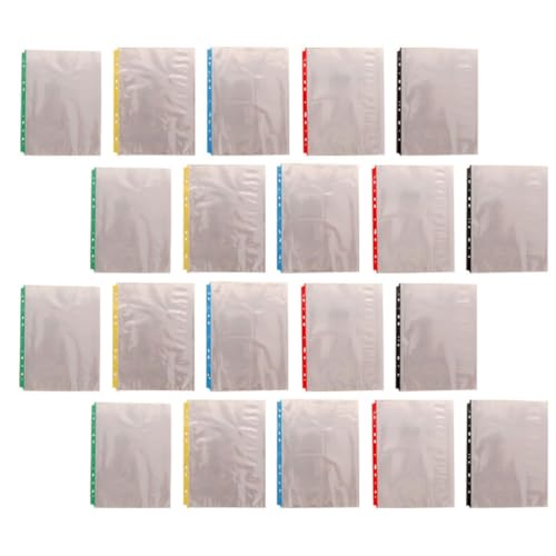 Pochettes perforées A4 transparentes lot de 100 protège-documents PP