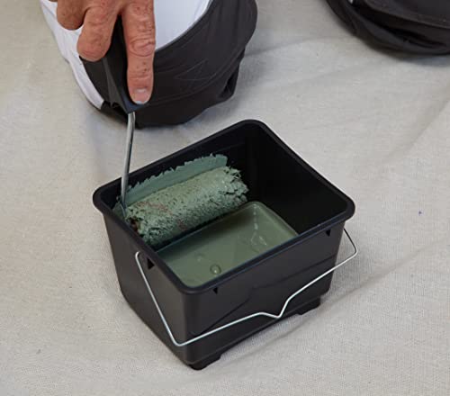 ProDec 2,5-Liter-Mini-Farbeimer aus Kunststoff, 100% recycelter Kunststoff, mit Metalltragegriff für alle Arten von Farbe und Kleister, geeignet für 100-mm-Mini-Farbrollen